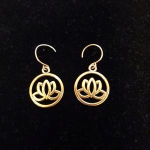 Gold Lotus Earrings
